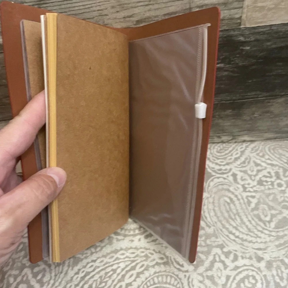 To My Dad Engraved Leather Journal Refillable Travelers Notebook Brown Gift